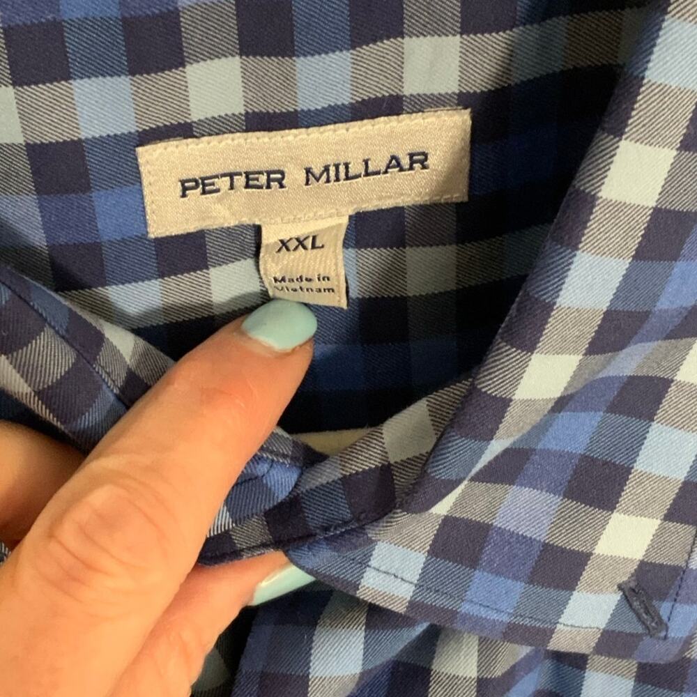 Peter Millar‎ Men's Plaid Dress shirt size XXL - Picture 2 of 6